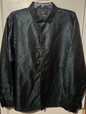 XXXL DiBanGu patterned long-sleeve dress shirt